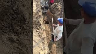 Extraction process of pile foundation soil [upl. by Euqinue]