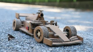 How to make Amazing F1 Racing CarFerrari  Cardboard DIY [upl. by Swiercz]