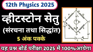 व्हीटस्टोन सेतु का सिद्धांत।।wheatstone Bridge class12।।wheatstone setu।wheatstone Setu 12th physics [upl. by Godart]