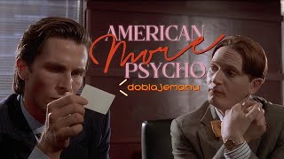 DOBLAJE  TARJETAS DE VISITA  AMERICAN PSYCHO doblajemanu patrickbateman escena doblaje [upl. by Rodmun]