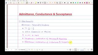 What is Admittance Conductance and Susceptance [upl. by Laural]