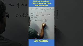 Matrix amp Determinant topic important question for exam cbse maths [upl. by Sifan]