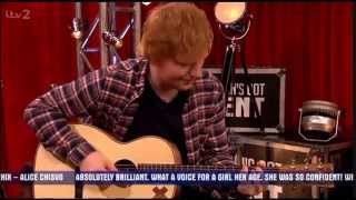 Ed Sheeran  Thinking out loud Acoustic performance Britains got more talent 27052014 [upl. by Ajit]