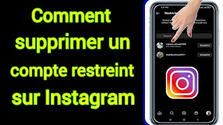 Comment supprimer un compte restreint sur Instagram 2022 [upl. by Englebert]