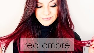 Red ombré hair dye  Rot Ombré färben  Tutorial [upl. by Geesey]