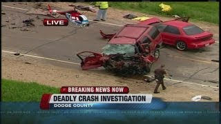 3 people die in multivehicle crash in Dodge County [upl. by Eniamzaj]