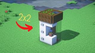 Minecraft 2x2 Modern House Tutorial  Minecraft Building [upl. by Eelaroc277]