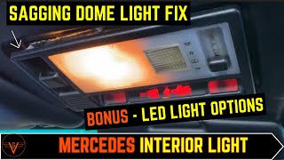 Fix a loose overhead light and sunroof switch in your classic Mercedes Remove reinforce repair [upl. by Arteid]