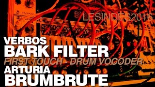 VERBOS BARK FILTER PROCESSOR as DRUM VOCODER  ARTURIA DRUM BRUTE [upl. by Lesoj]