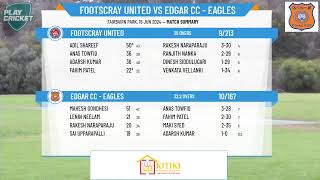 Footscray United v Edgar CC  Eagles [upl. by Engamrahc39]