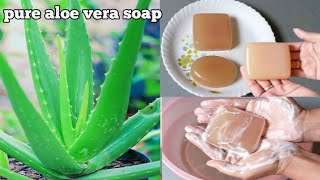 homemade pure aloe vera soap  skin whitening and glowing soap [upl. by Wichern]