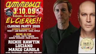 Richie Hawtin b2b Marco Carola  Amnesia Closing Party Ibiza 03 10 2009 [upl. by Anirehtak]