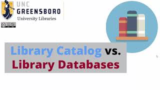 UNCG Libraries Library Catalog Versus Library Databases [upl. by Blunk]