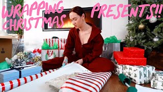 Wrapping Christmas Presents Vlogmas Day 18 [upl. by Acinomal]