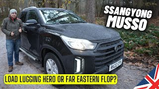 2022 SsangYong Musso Rhino LWB Pickup Truck Review UK  22D Auto [upl. by Yeldud932]