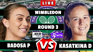 🔴LIVE P Badosa vs D Kasatkina• Wimbledon 2024 round3 badosa Kasatkina tennis wta atp [upl. by Cordier]