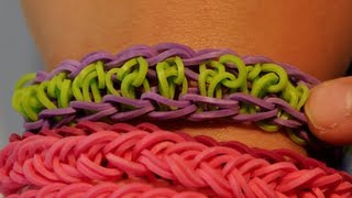 VIDEO INSTRUCTIONS How to make a center swirl rubber band bracelet with Cra z loom [upl. by Lanni398]