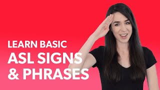 25 Basic ASL Signs For Beginners  Learn ASL American Sign Language [upl. by Rossing]