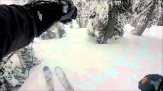 Backcountry Skiing Baldy Rocks  Kootenay Pass March 16 2015 [upl. by Sasnett]