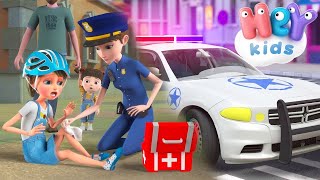 Polisbil 🚓 Bilar för små barn 👮 Barnsånger på svenska  HeyKids [upl. by Knorring]