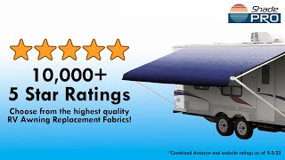 ShadePro Top Quality Vinyl RV Awning Fabric Replacement [upl. by Okkin919]