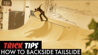 How To Backside Tailslide On Transition  Trick Tips  TR7 SKATE [upl. by Hiasi]