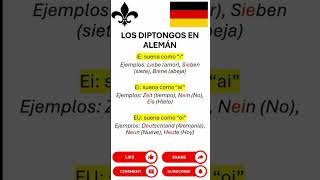 Los diptongos en Alemán alemania alemanbasico idiomas idiomaaleman [upl. by Nagaem278]