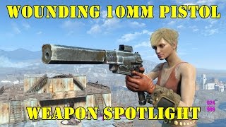 Fallout 4 Weapon Spotlights Wounding 10mm Pistol [upl. by Yelsnia]