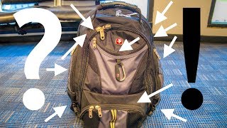 SwissGear 1900 Backpack Review Such A Thing As TOO Many Pockets [upl. by Htrap]