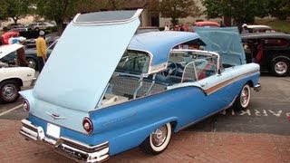 1957 Ford Fairlane 500 Skyliner actual retractable top demo [upl. by Nickolas]