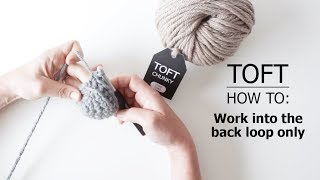 How to Work into the Back Loop Only  TOFT Crochet Lesson [upl. by Aelsel202]