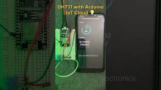 DHT11 Sensor with Arduino IoT Cloud 💡 cosmelectronics arduino dht11 esp8266 weatherstation diy [upl. by Polly880]