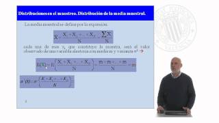 Distribuciones en el muestreo Distribución de la media muestral   UPV [upl. by Elraet319]