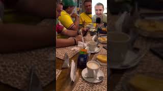 Bolsonaro tomando café com a camisa do Brasil [upl. by Terzas279]