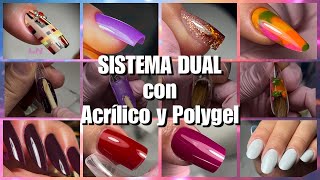 Dual System with Acrylic and Polygel Video Compilation  Russian Manicure 💅🏻✨ [upl. by Sellig837]