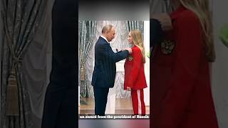 President Vladimir Putin And Little Girl Receives Award russia putin shorts ytshorts lider [upl. by Etan563]