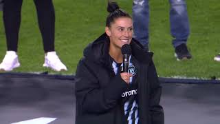 Ali Krieger Speech at her final regular season NWSL game [upl. by Etnahsal]