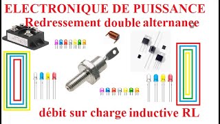 Cours électronique de Puissance Redressement double alternance Partie 5 Débit sur charge RL [upl. by Assenov]