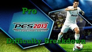 PES 2013  Pro Difficulty Breakdown [upl. by Esojnauj]