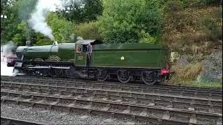 Hagley Hall Leaving Shed at Bewdley [upl. by Sileray716]