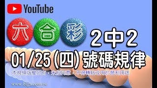 20180125四六合彩 號碼規律：2中2 [upl. by Davy]