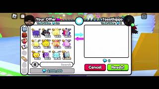 TRADING 2 MILLION GEMS for A HUGE PET in PS99 With TosothijsjoAAAAAAH [upl. by Tracy]