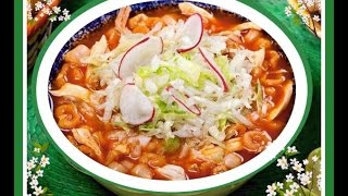 RIQUÍSIMO POZOLE ROJO CON CARNE DE PUERCOestilo veracruzano [upl. by Ahtis586]