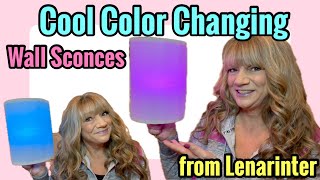 WOW 😮 Cool Color Changing Wall Sconces with Smart Bulbs Sold on Amazon by Lenarinter [upl. by Tenaj]