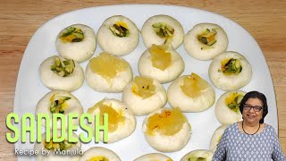 Sandesh Bengali Sweet Recipe by Manjula [upl. by Aimas]