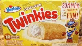 Twinkies Banana Creme Food Review [upl. by Htepsle927]