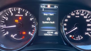 StopStart System Fault Nissan Qashqai [upl. by Tuesday78]