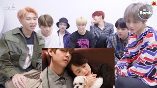 BTS Reaction to V amp Jisoo Moments Vsoo [upl. by Haag281]