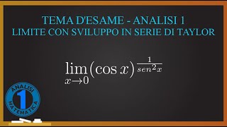 Esercizi desame svolti  ANALISI 1 limite con sviluppo in serie di Taylor Ep 3 [upl. by Popelka]