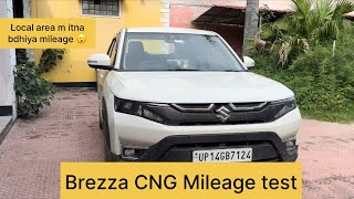 Maruti Suzuki Brezza CNG Mileage Test  RealLife Fuel Efficiency in City Driving [upl. by Ennis]